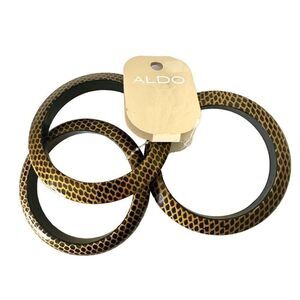Aldo leopard bangle bracelets set of 3